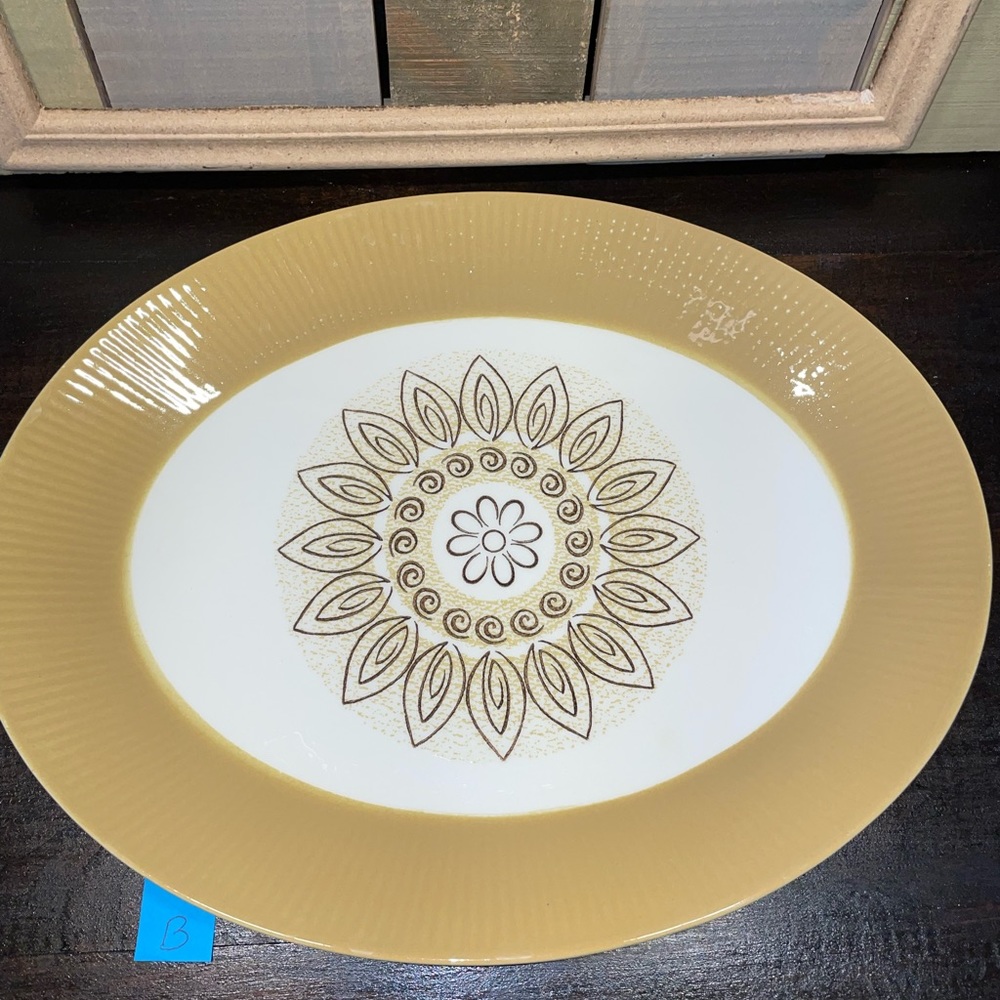 Vintage Retro Homer Laughlin‎ Malibu Serving Plate Platter Dinner Dish B